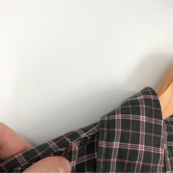 John Varvatos Mens Shirt Size Medium Green Plaid Button Down - Picture 6 of 8